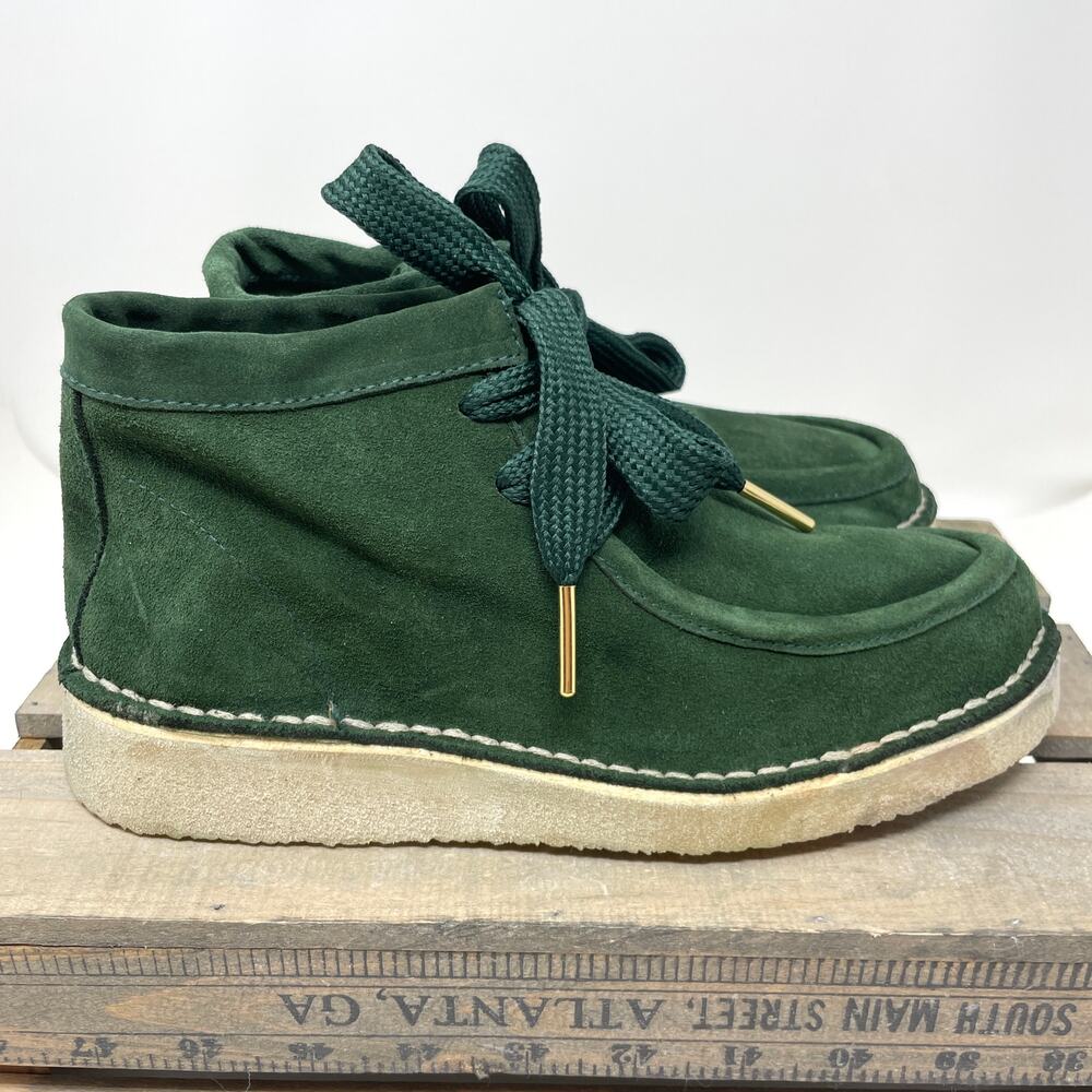Free People Ashton Suede Moccasin Ankle Boots In Green Size 6.5 New - Picture 5 of 12
